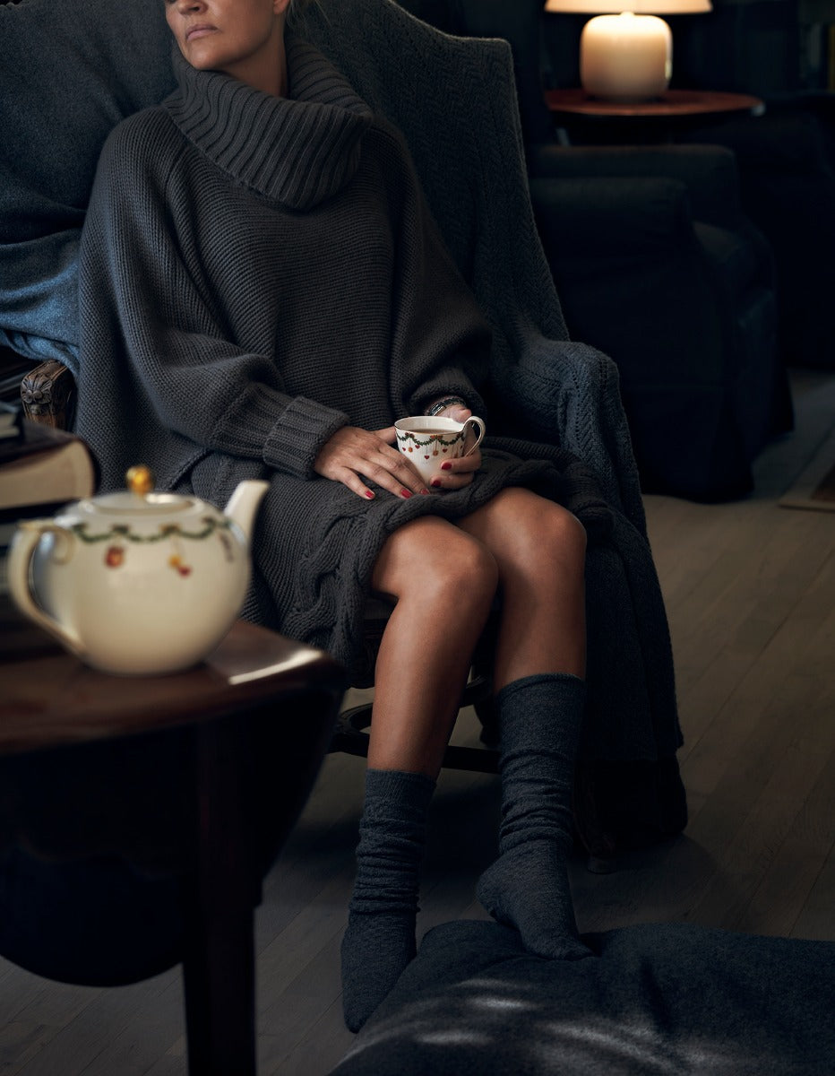 Royal Copenhagen Stjerne riflet tekande med låg - 140 cl. - Bahne